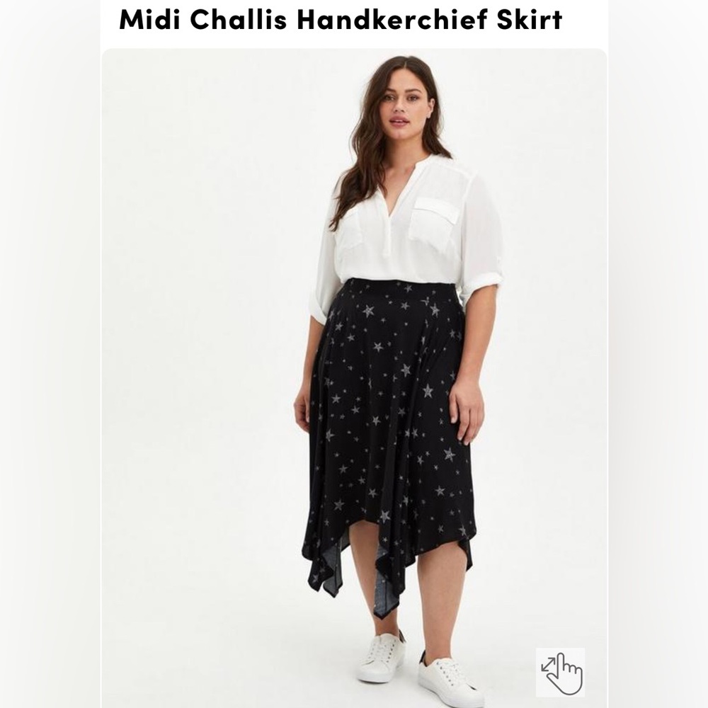 Torrid Black star handkerchief skirt